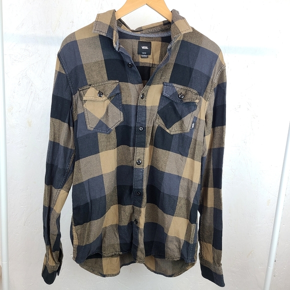 Vans Other - Mens Vans Brown Black Plaid Flannel Size M